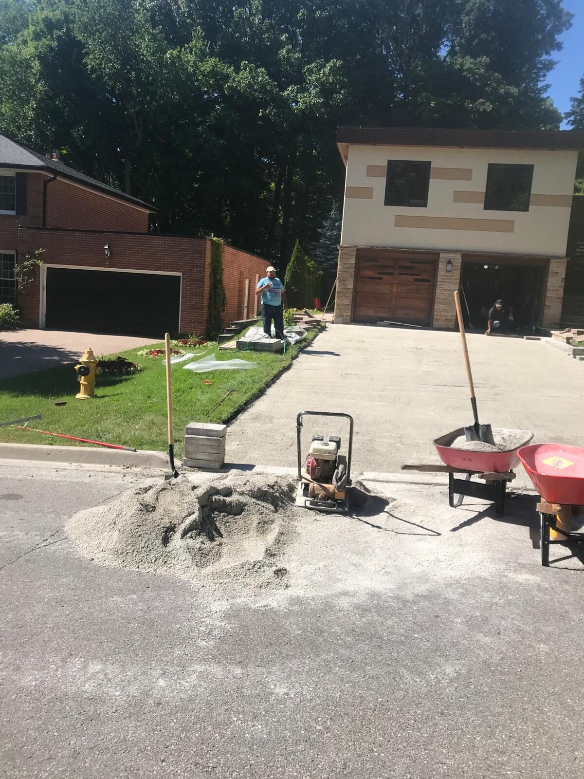 Interlocking paver driveway installed by Ramirez Landscaping in the Greater Toronto Area