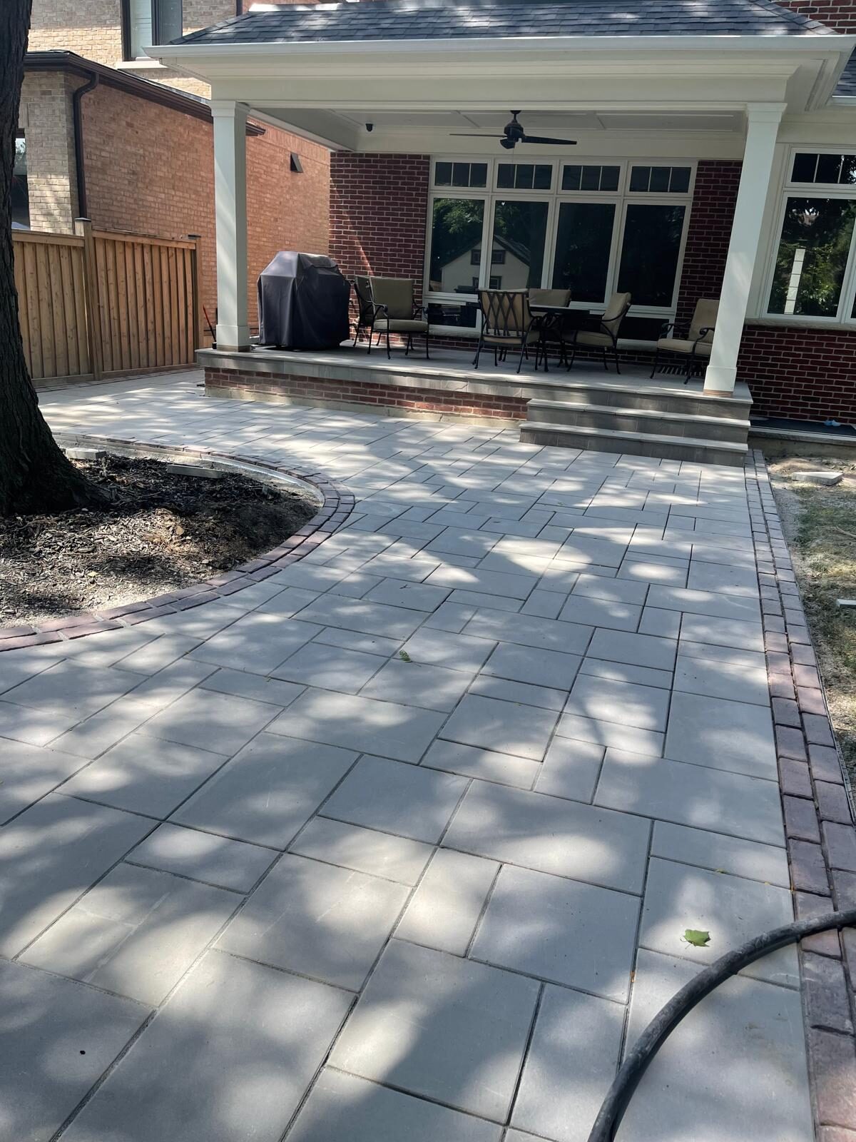 Interlocking paver driveway installed by Ramirez Landscaping in the Greater Toronto Area