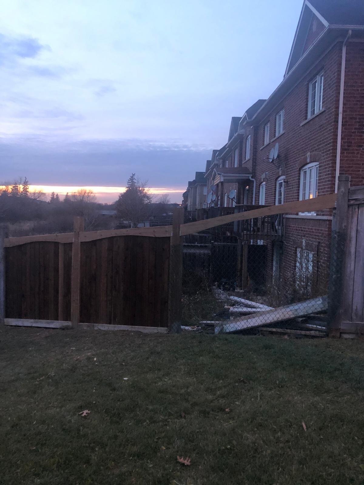 Completed cedar wood privacy fence installed by Ramirez Landscaping in Vaughan, ON