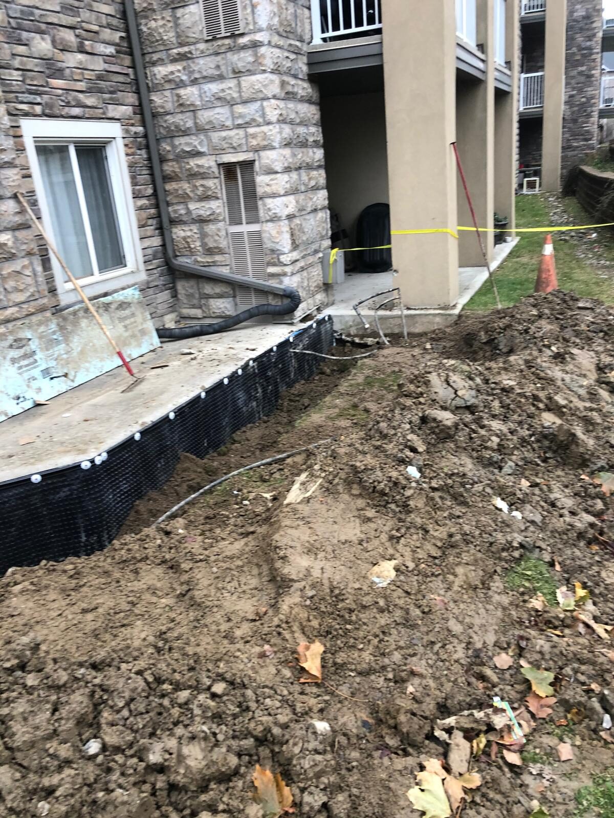 Residential foundation waterproofing excavation and sealing in Vaughan, ON