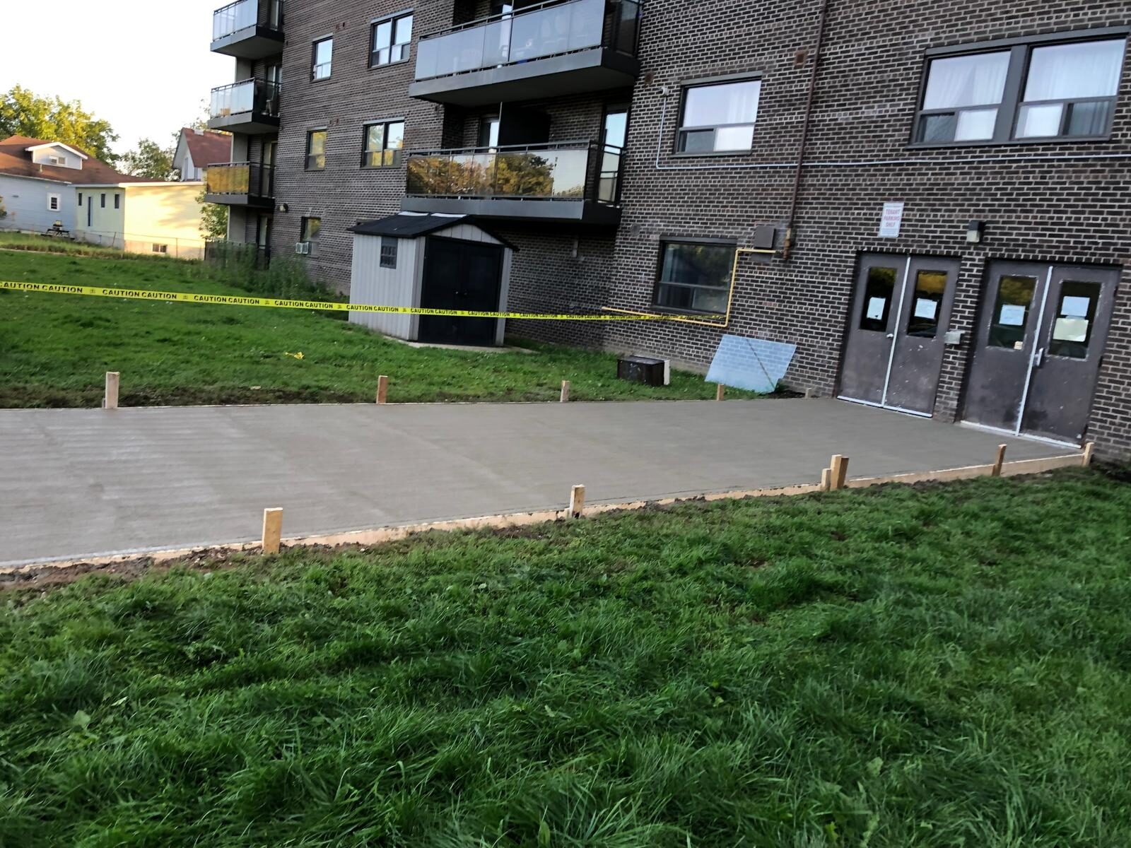 Finished poured concrete driveway by Ramirez Landscaping in the Greater Toronto Area