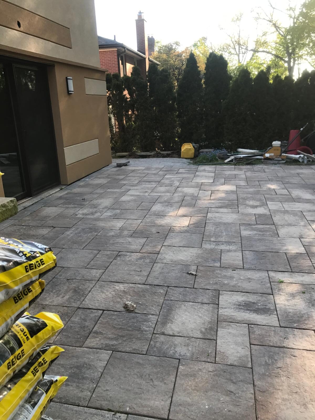 Interlocking paver driveway installed by Ramirez Landscaping in Toronto, ON